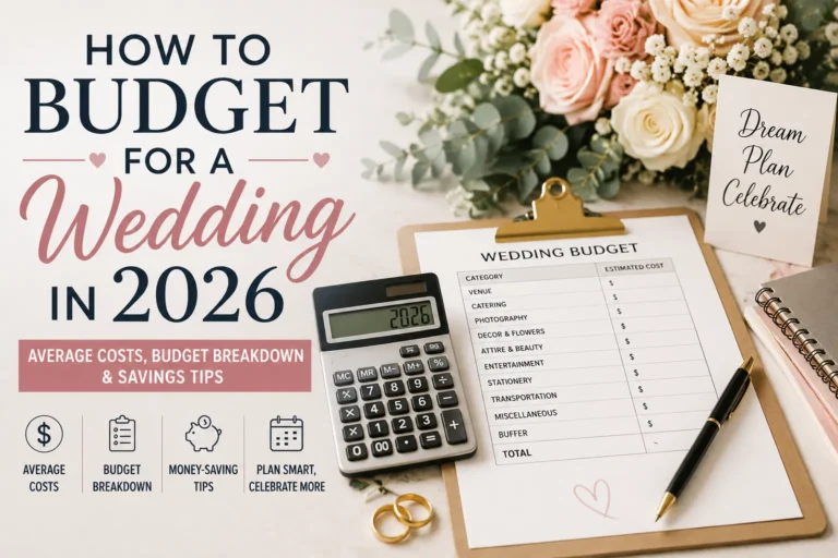 How to Budget for a Wedding in 2026: Average Costs, Budget Breakdown & Savings Tips