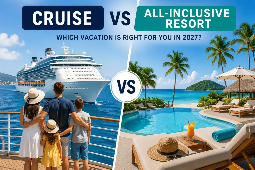 Cruise vs all-inclusive resort vacation comparison for 2027