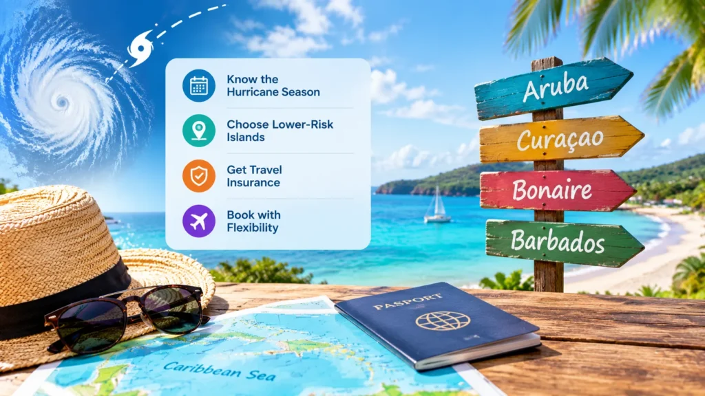 Caribbean hurricane season travel planning with lower-risk islands and vacation safety tips